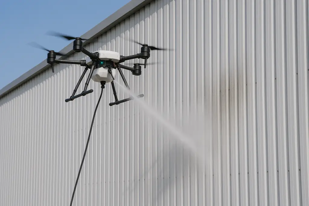 Nettoyage de façade au drone